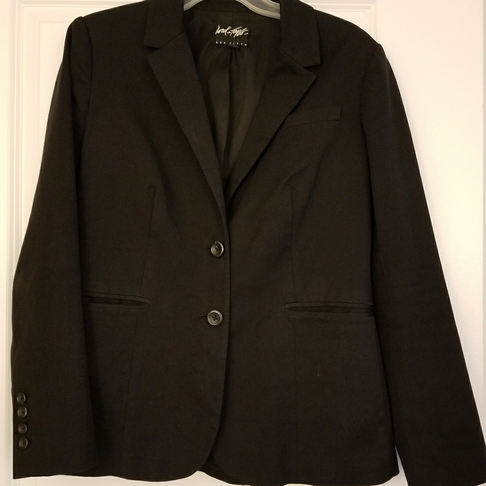 Lord & Taylor sateen stretch blazer